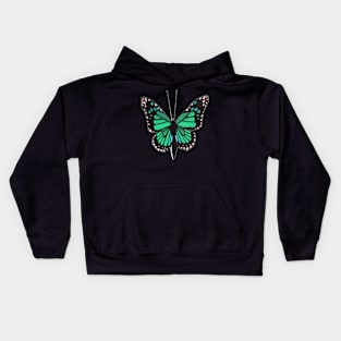 Butterfly 02q, transparent background Kids Hoodie